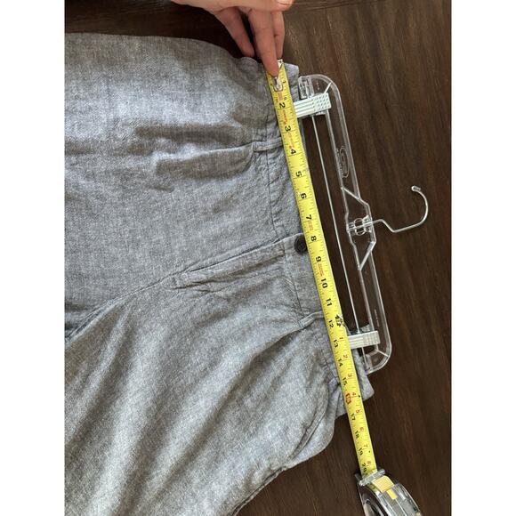 A New Day Pants Gray Linen Blend Pleated Front Cuffed Straight Leg 10 - Picture 4 of 6